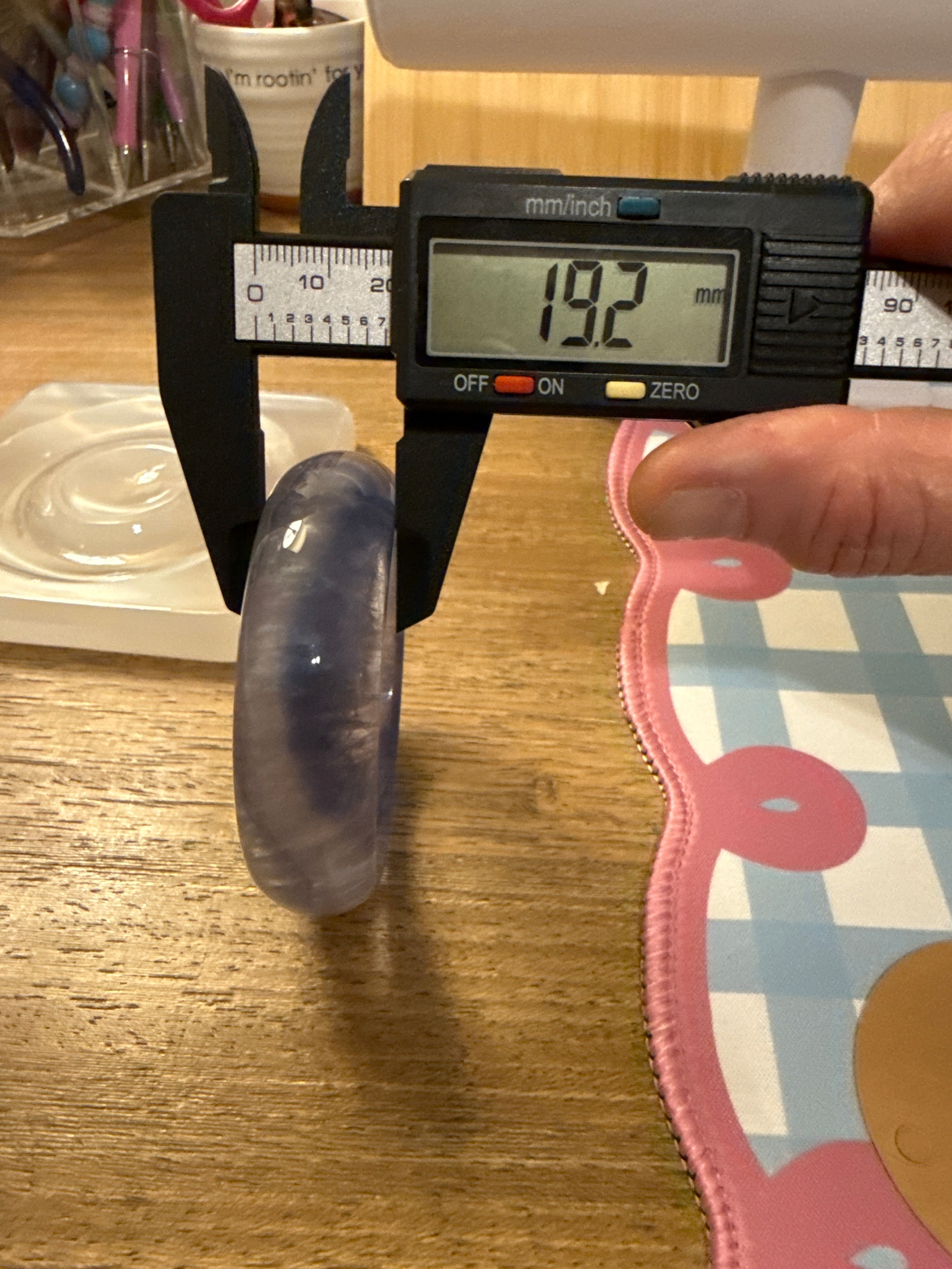 Blue/Purple Fluorite Hard Bangle Bracelet