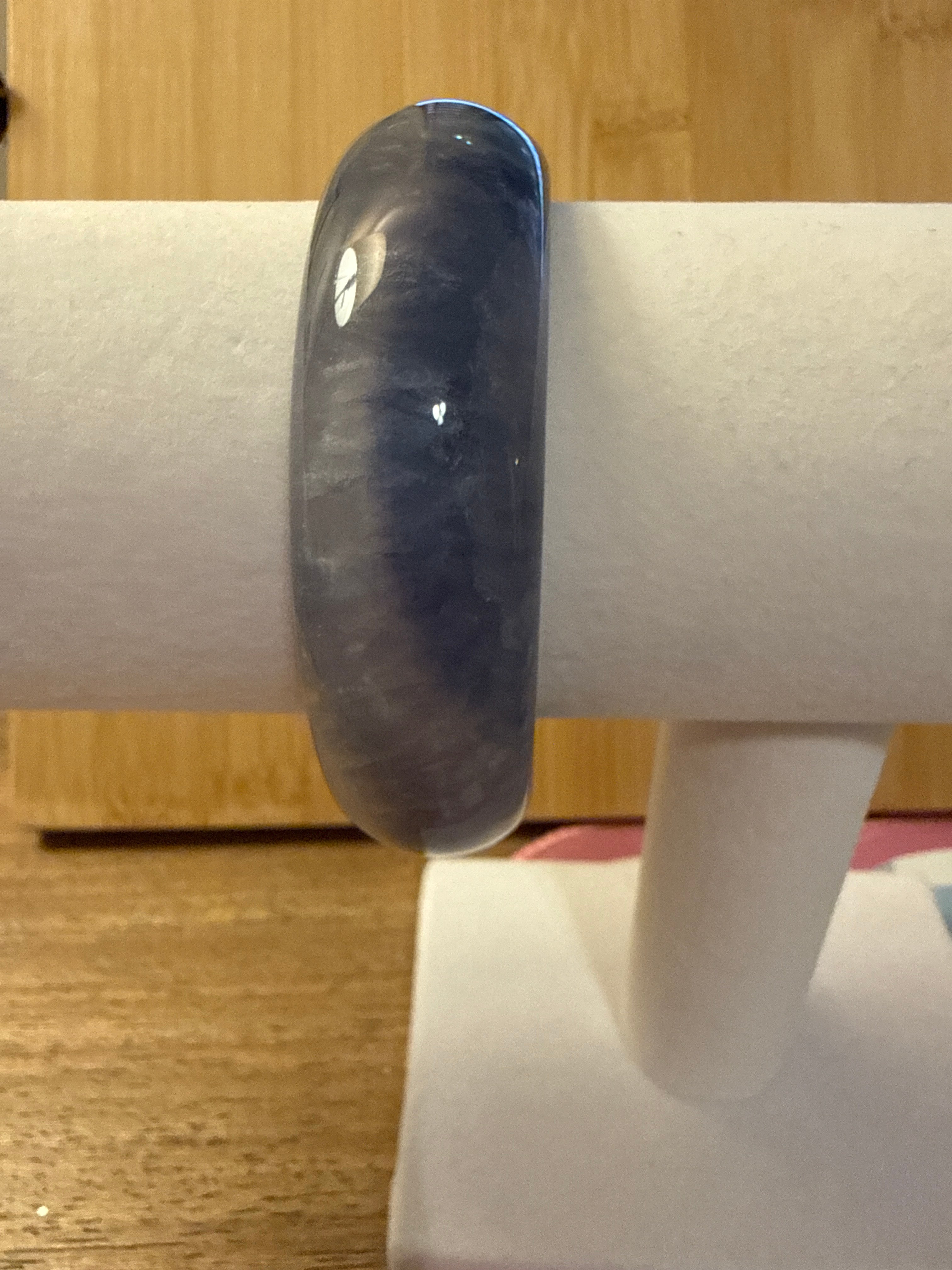 Blue/Purple Fluorite Hard Bangle Bracelet