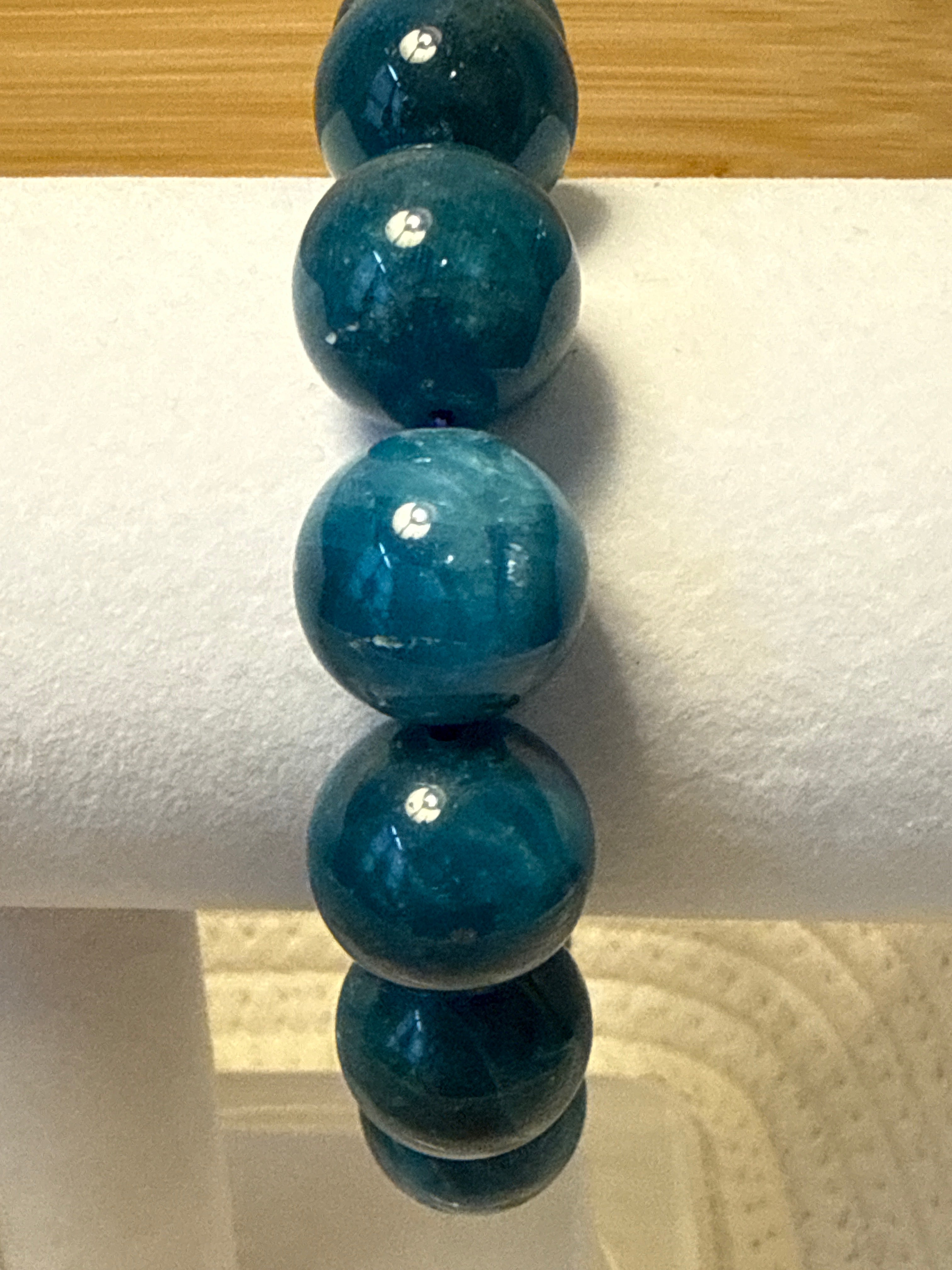 Blue Apatite Bead Bracelet