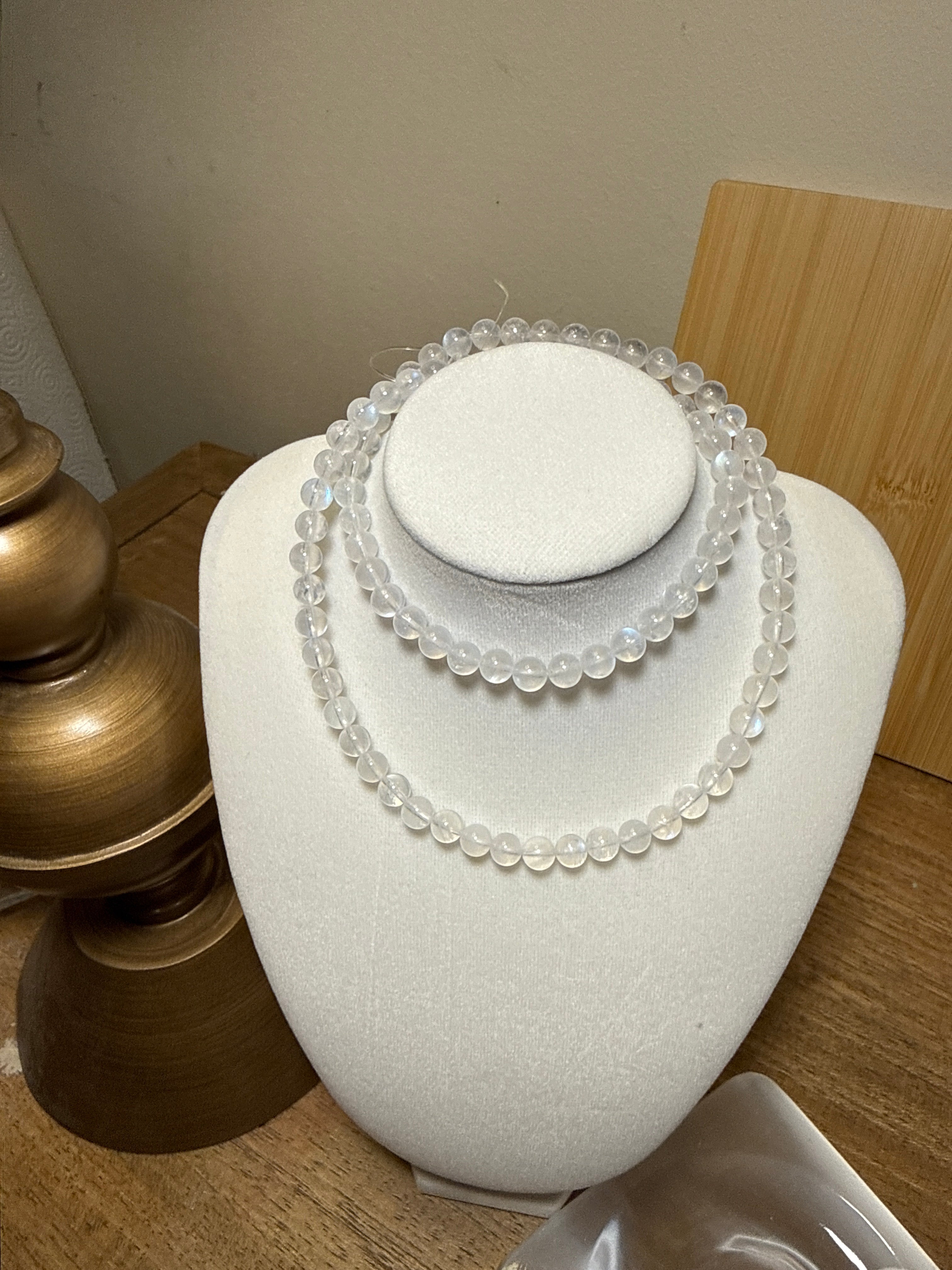 Blue Moonstone Triple Bracelet