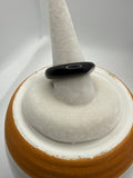 Black Agate Band Ring