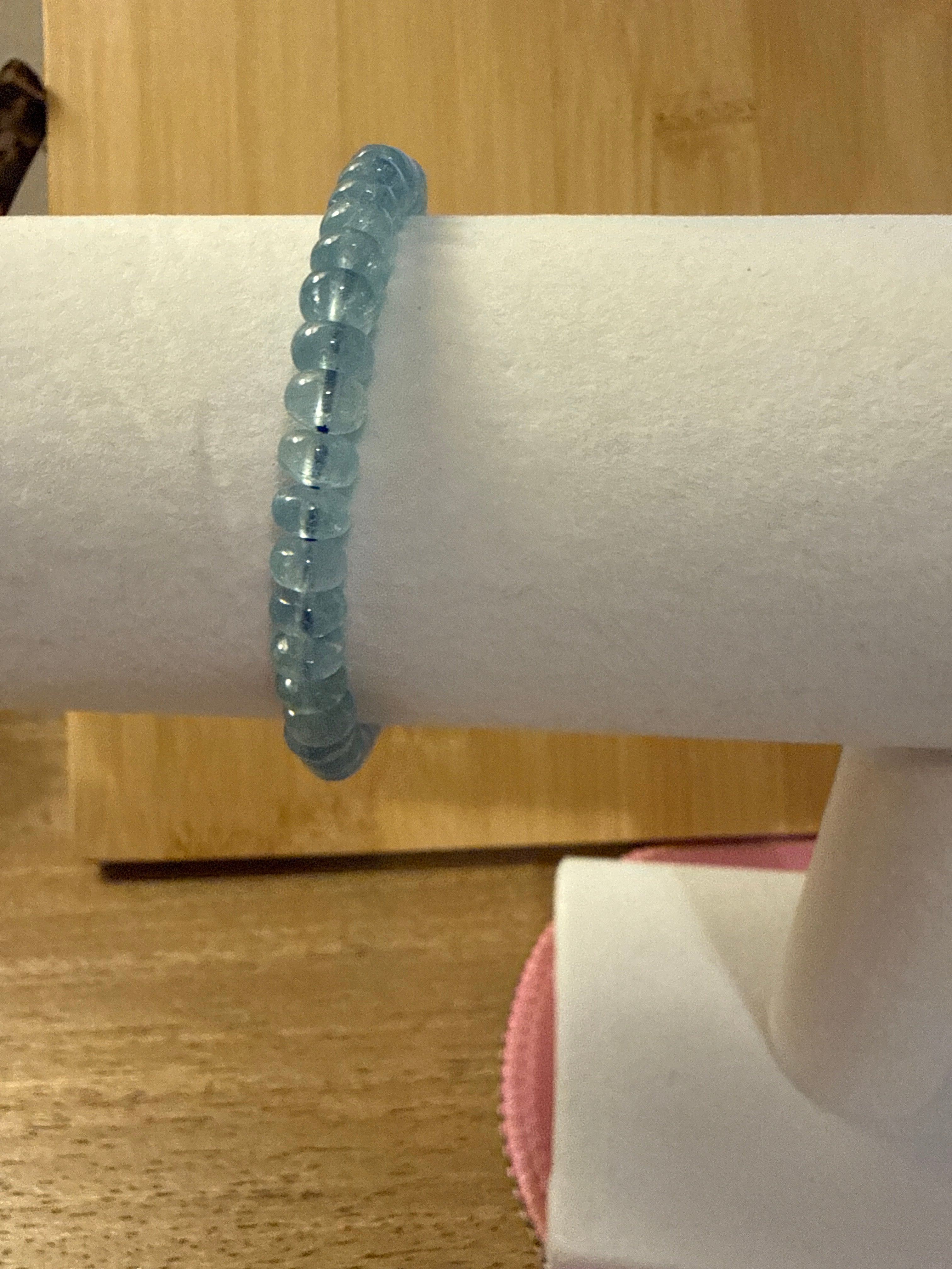 Aquamarine Abacus Bead Bracelet