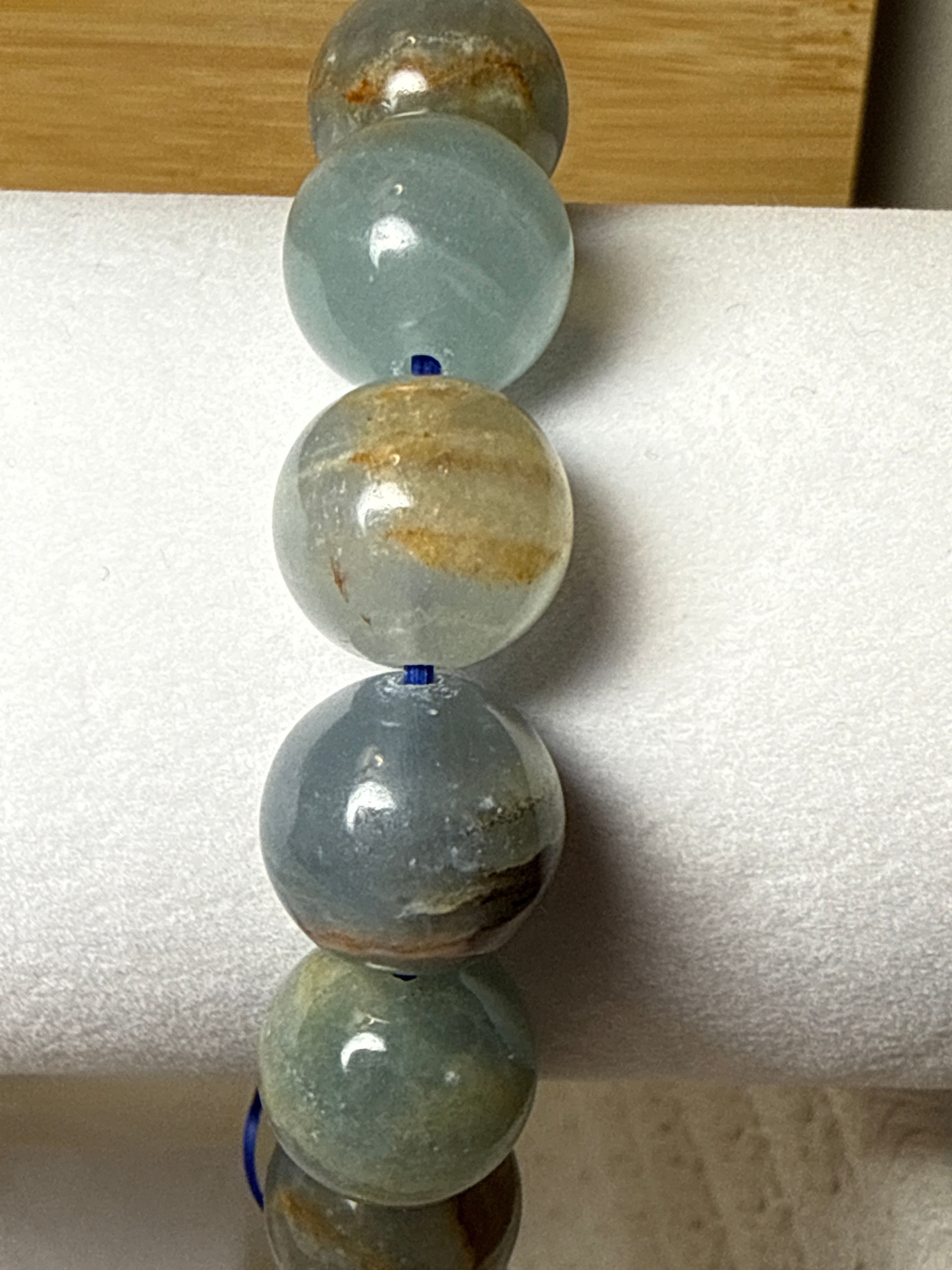 Blue Onyx Bead Bracelet