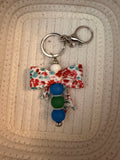 Large flower bow keyring