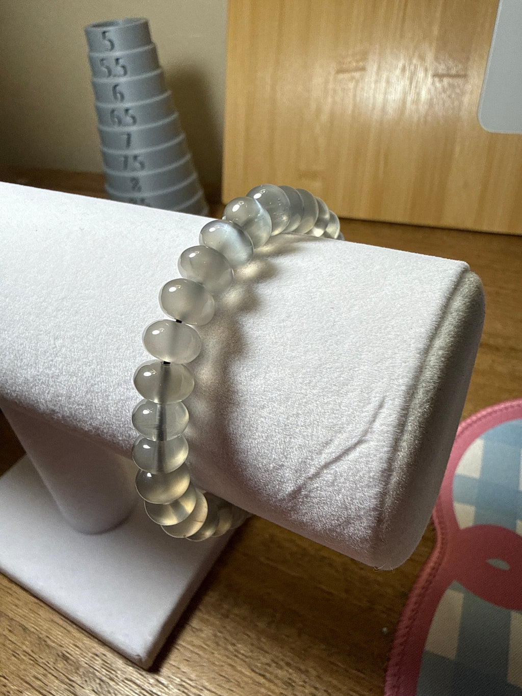Black Moonstone Bead Bracelet