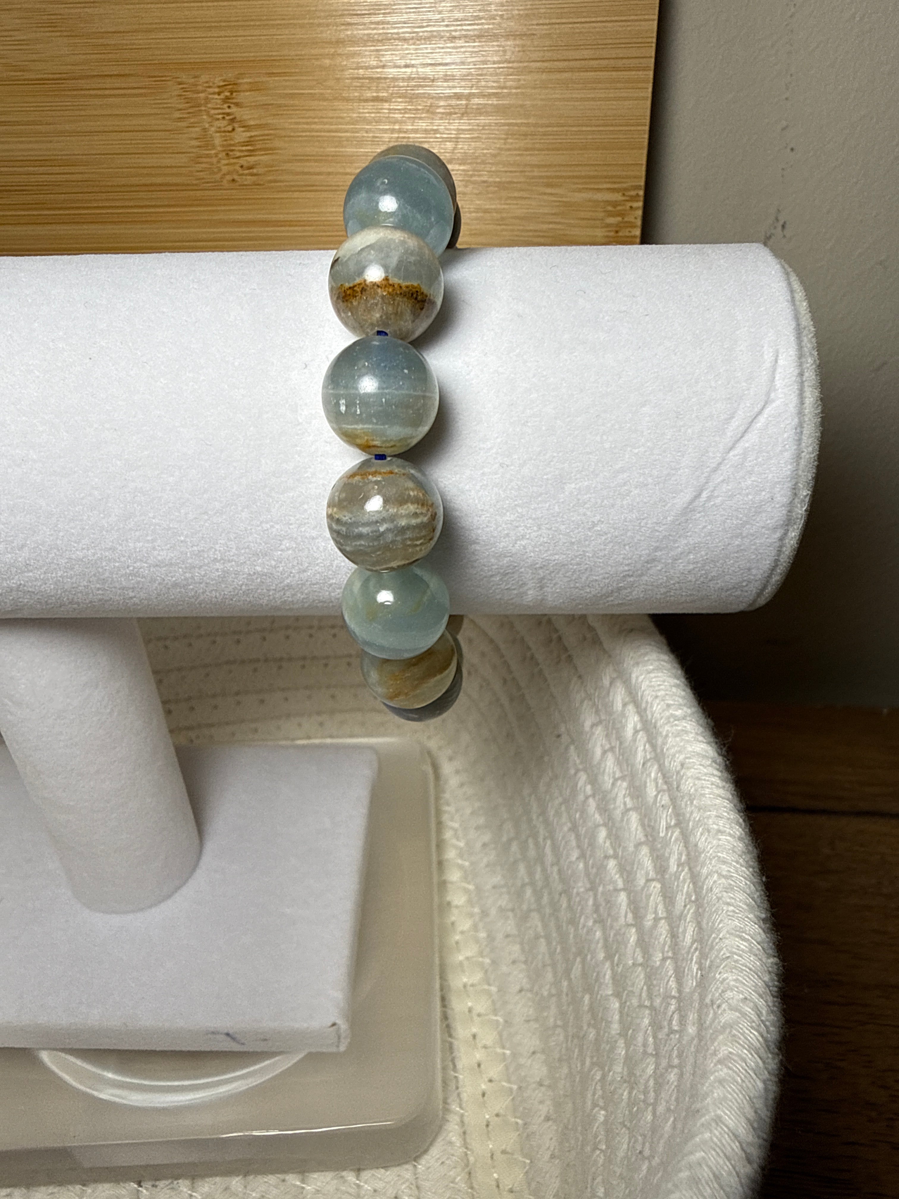 Blue Onyx Bead Bracelet