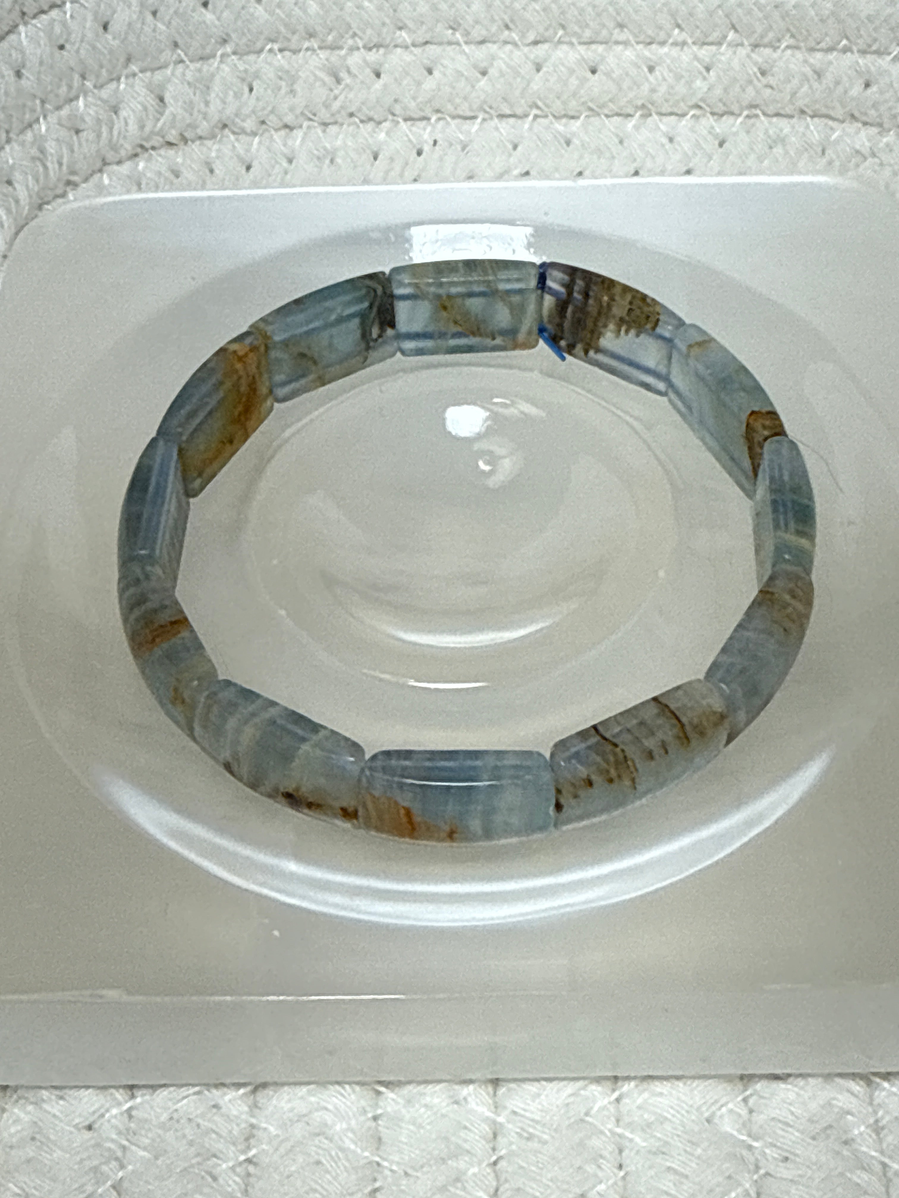 Blue Onyx Soft Bangle Bracelet