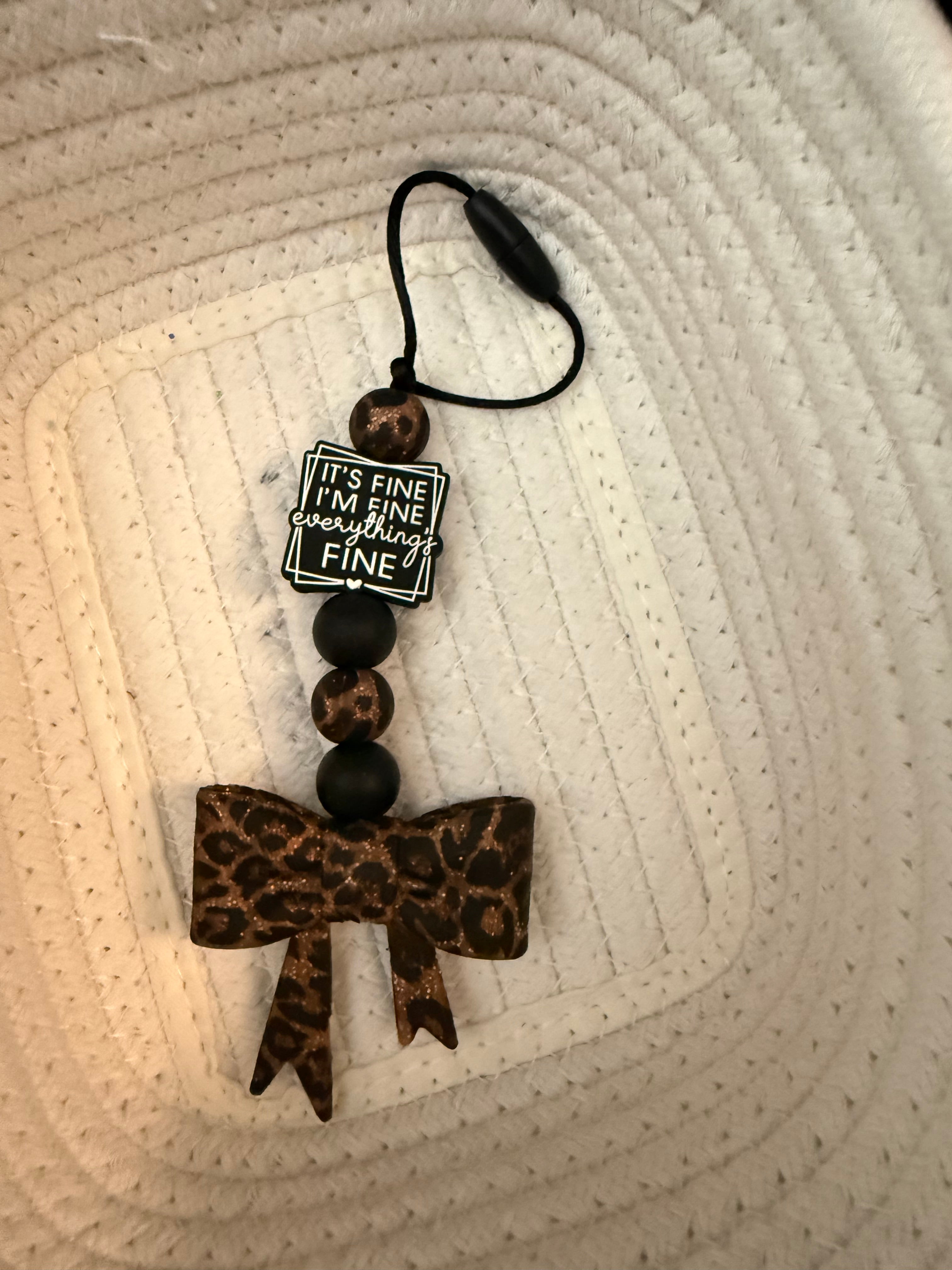 Everything is fine and large animal print now car charm