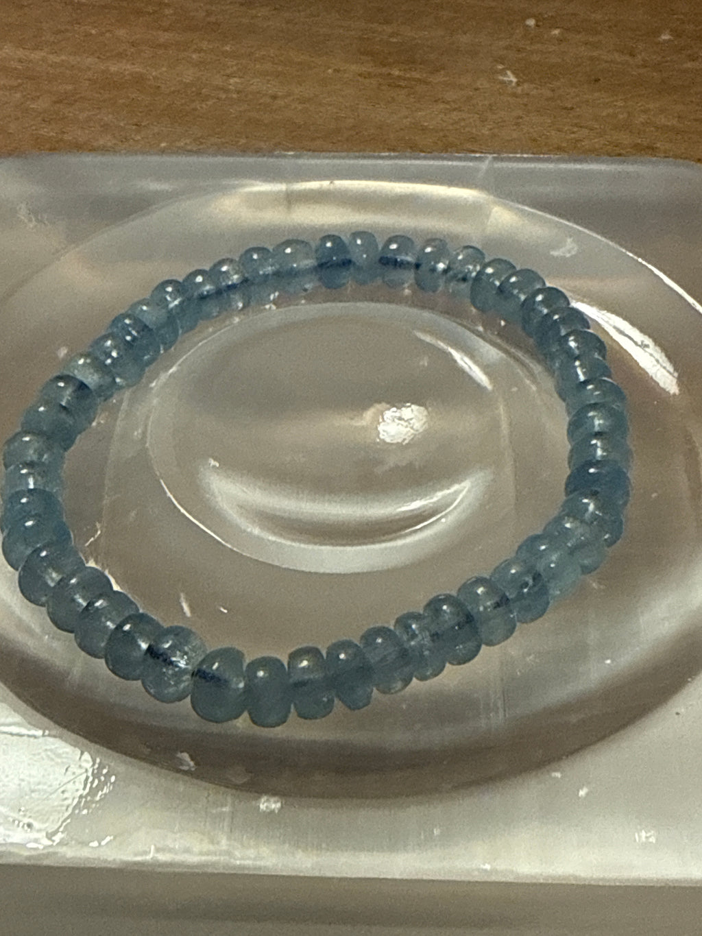 Aquamarine Abacus Bead Bracelet