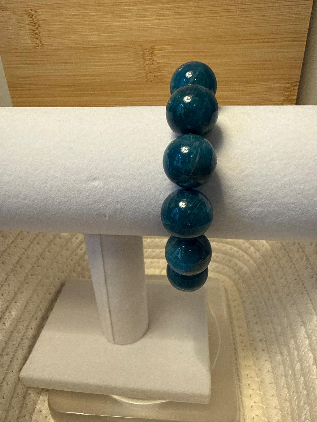 Blue Apatite Bead Bracelet