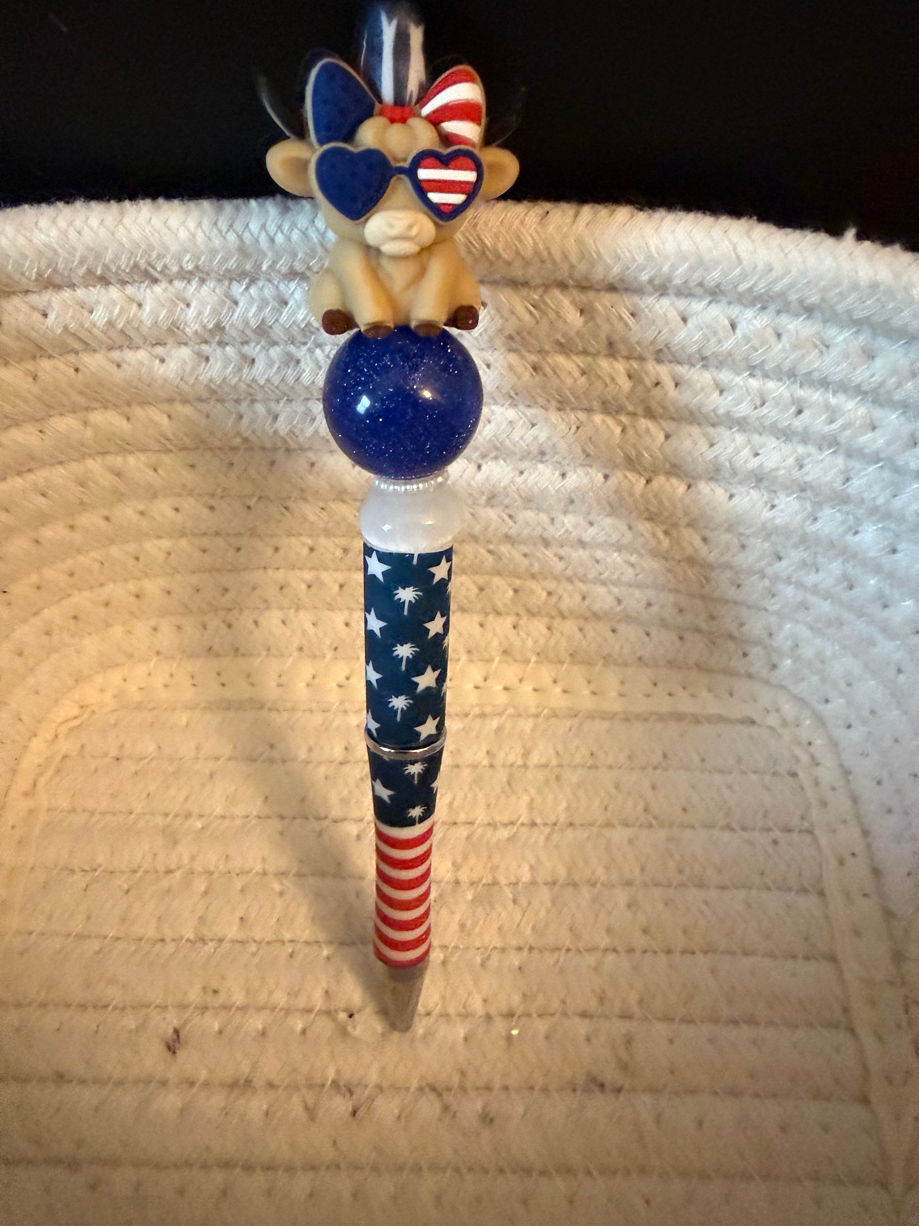 USA cow focal ink pen