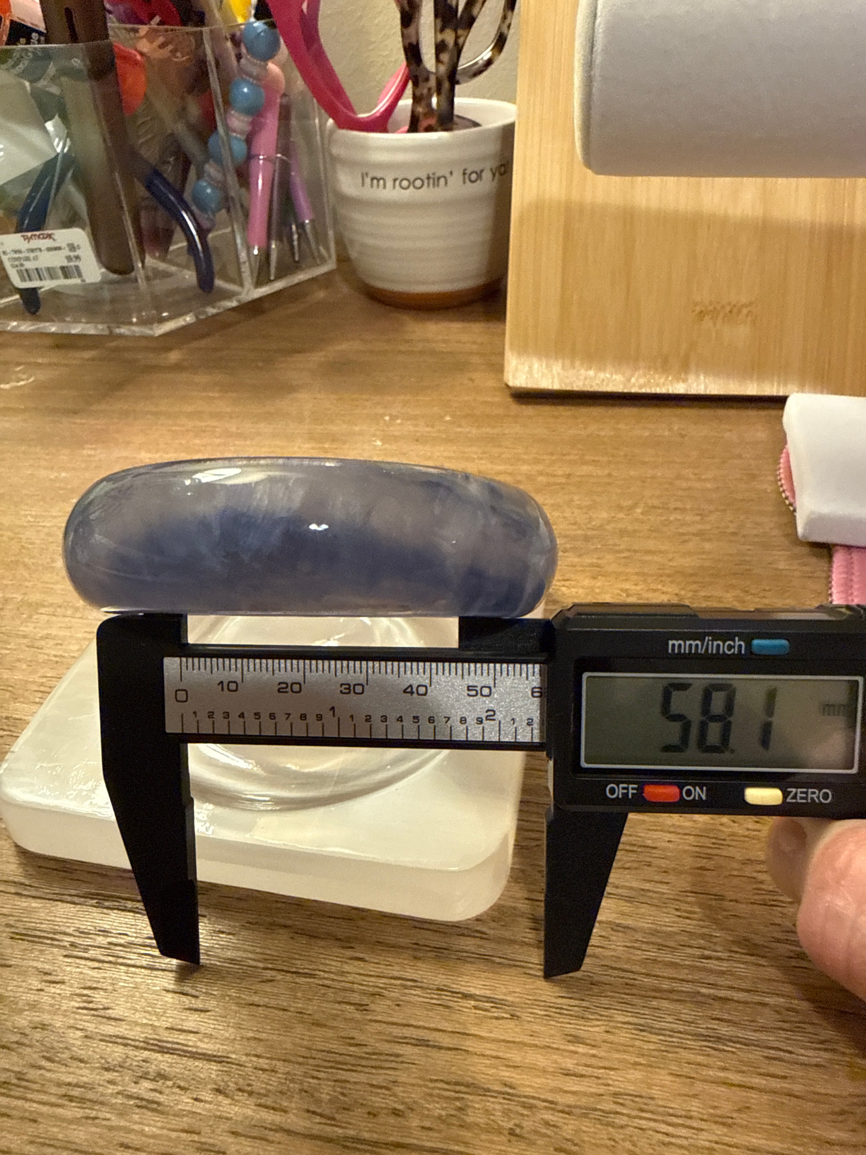 Blue/Purple Fluorite Hard Bangle Bracelet