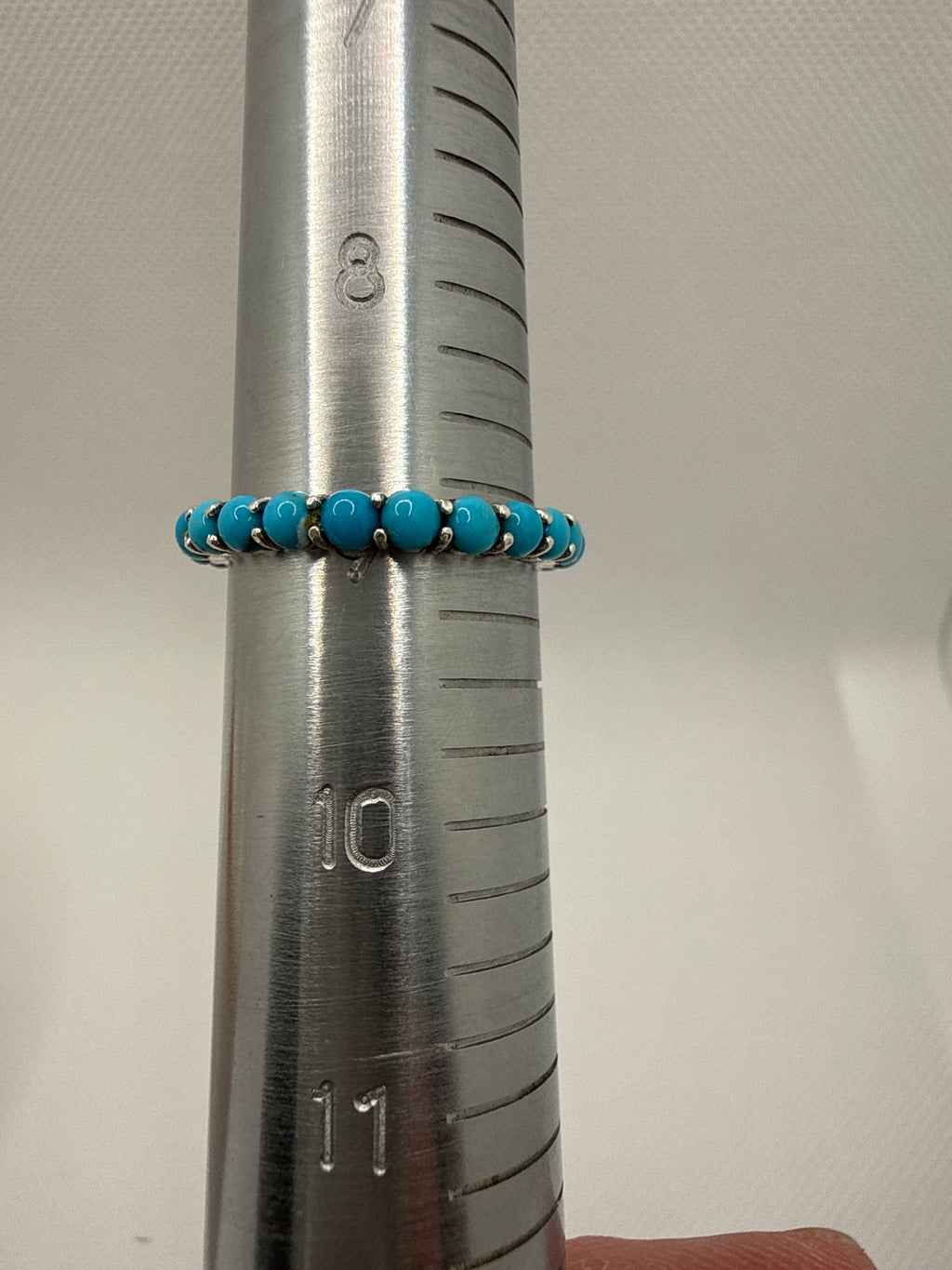 Blue Moon Turquoise Size 9 SS 925 Ring