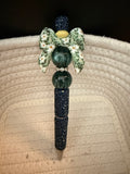 Daisy bow rhinestone ink pen