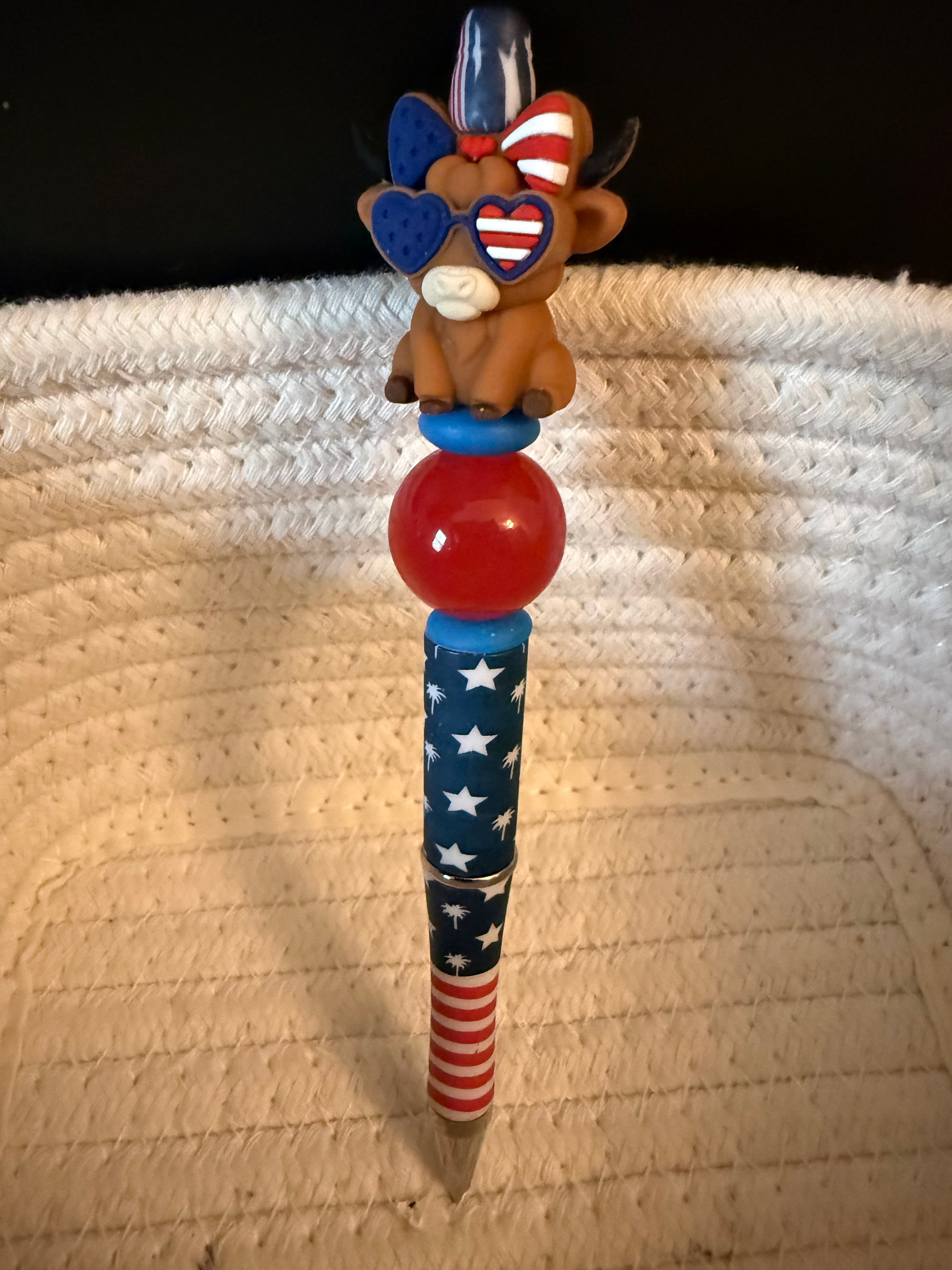 USA cow focal ink pen