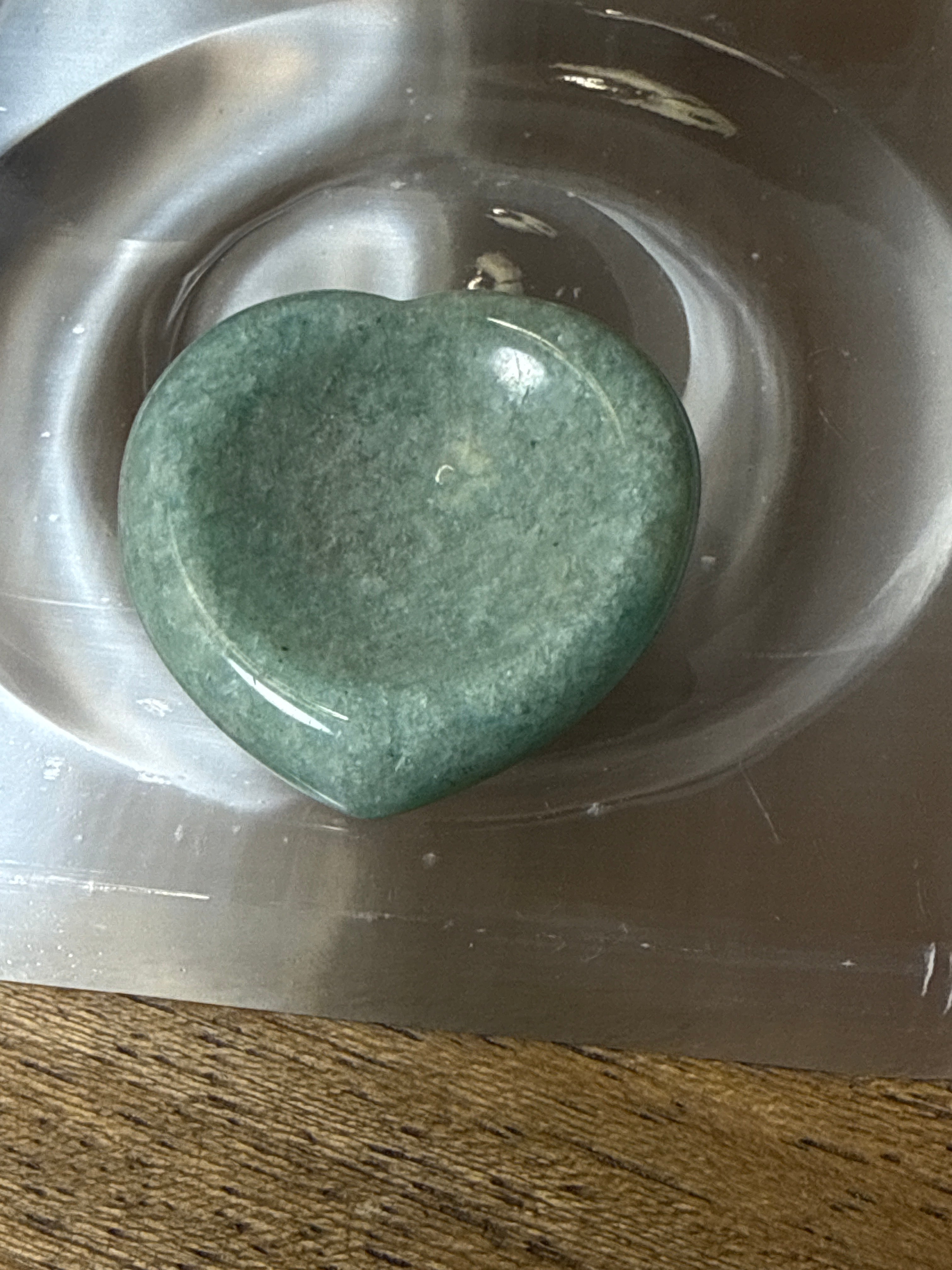 Aventurine  Heart Shaped Worry Stone
