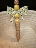 Large Bee bow on rhinestone ink pen