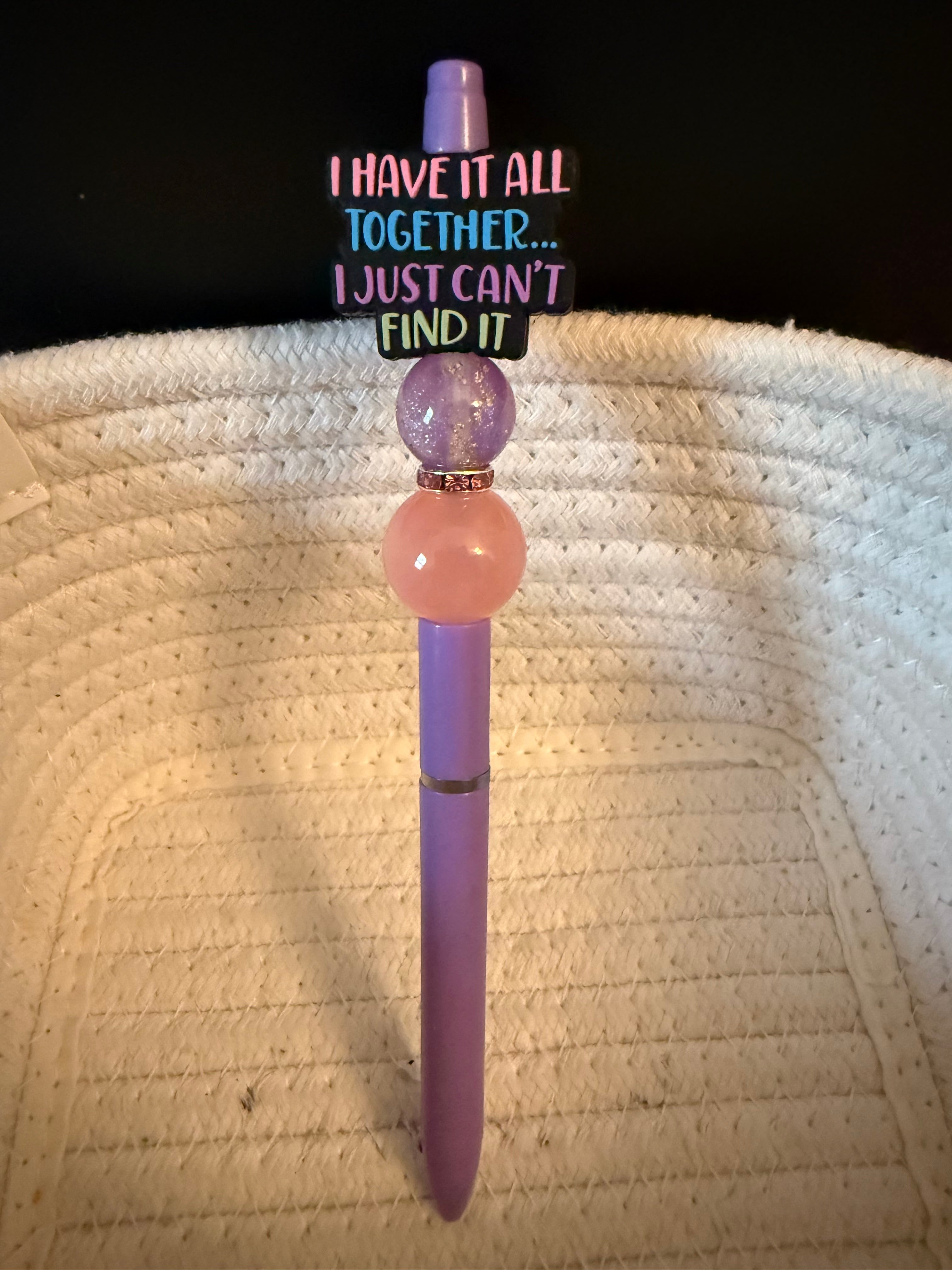 I have it all together….ink pen