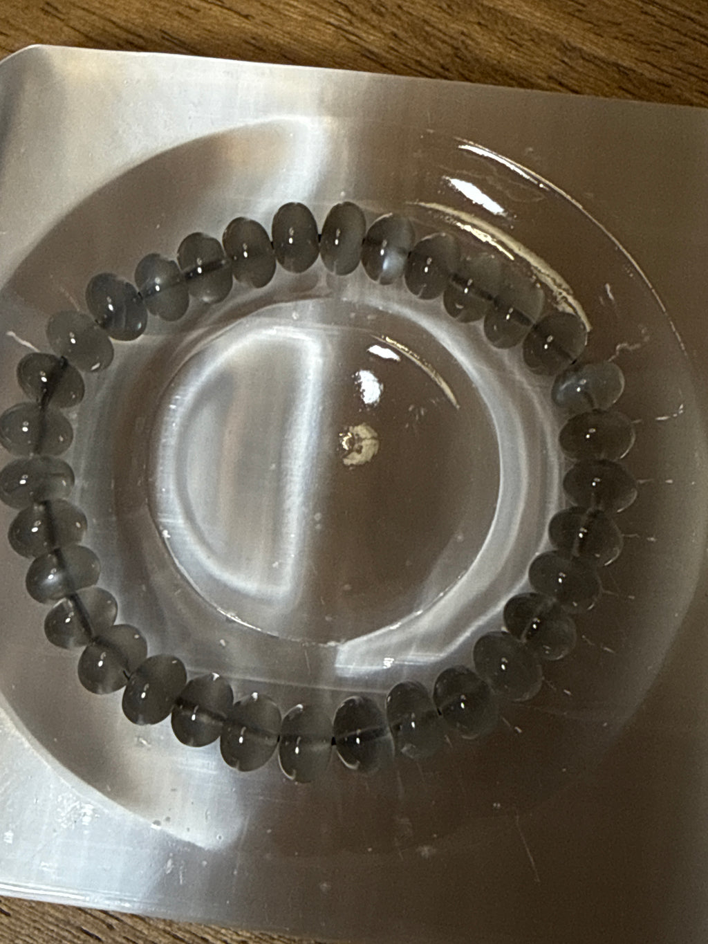 Black Moonstone Bead Bracelet